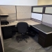 Patterned Two-Tone Teknion Cubicle Systems Divider Wall Panels